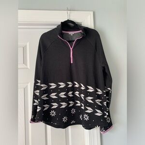 Women's T By  Talbots Quarter Zip Sweatshirt XL